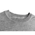 Pull en tricot doux pour hommes Pull ras du cou à rayures